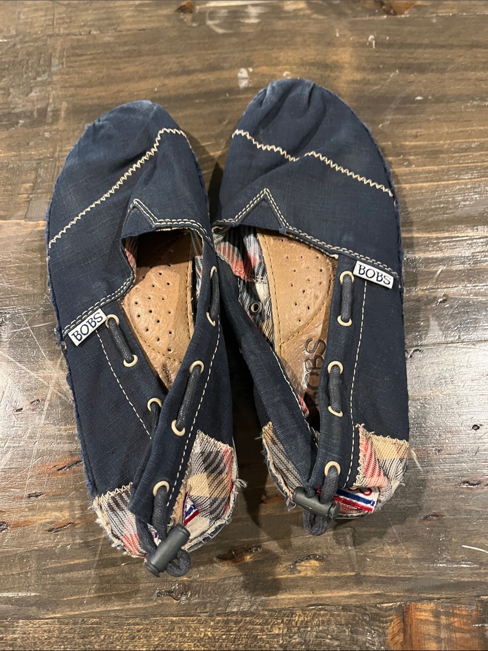 BOBS from Skechers Women's Navy Canvas Slip-On Flats - Picture 5 of 5